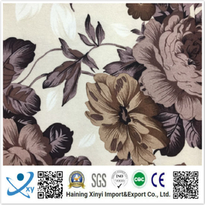 Hot Sell High Quality Floral Pattern Scuba Flock Printing Fabric for Garment